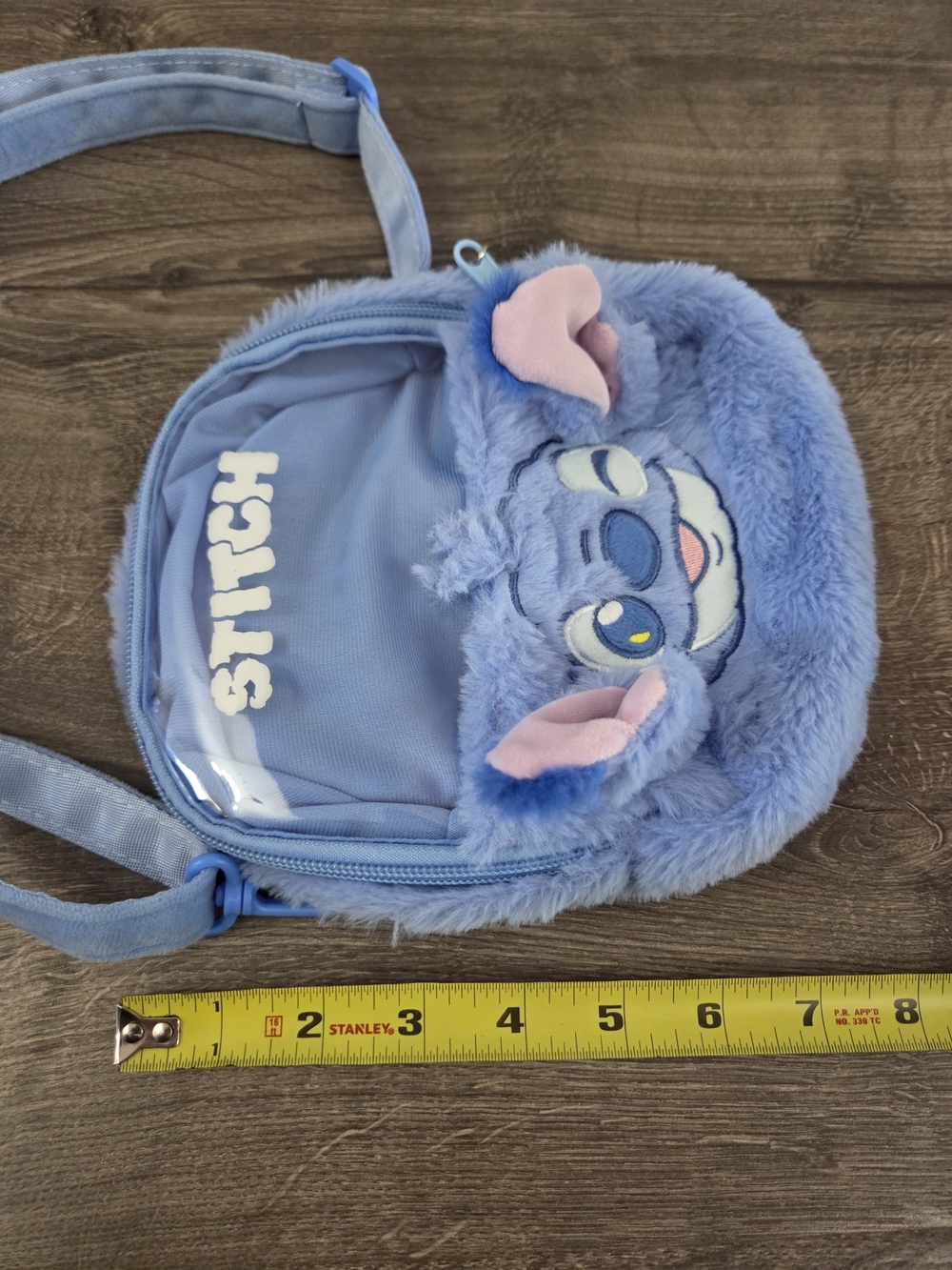 Miniso Stitch Inspired Plush Crossbody Bag - Picture 6 of 6